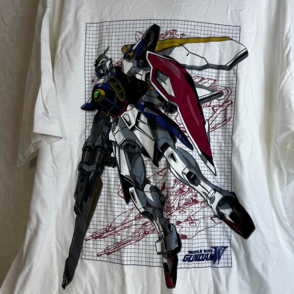 Mobile Suit Gundam Wing T-Shirt XL Lootwear Exclusive White new - Picture 2 of 4